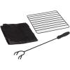imagePure Garden 50154 26quot Woven Square Fire Pit BronzeBlack with Orange