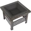 imagePure Garden 50154 26quot Woven Square Fire Pit BronzeBronze