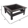 imagePure Garden 50154 26quot Woven Square Fire Pit BronzeBronze