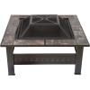 imagePure Garden 50154 26quot Woven Square Fire Pit BronzeBronze