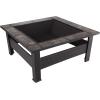 imagePure Garden 50154 26quot Woven Square Fire Pit BronzeBronze