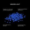 imagePure Garden GlowinTheDark Solar Pebble Lights 500 Ct Blue Decorative Rocks for Flower Beds Walkways and PatiosBlue
