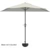imagePure Garden Half Umbrella Outdoor Patio Shade  9 ft Half Patio Umbrella with Easy Crank  Small Canopy for Balcony Table or DeckTan