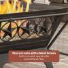 imagePure Garden W150098 37quot Tile Rectangular Fire Pit Black32 inches