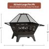 imagePure Garden W150098 37quot Tile Rectangular Fire Pit Black32 inches
