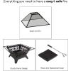 imagePure Garden W150098 37quot Tile Rectangular Fire Pit Black32 inches