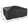 imagePure Garden W150098 37quot Tile Rectangular Fire Pit BlackRectangle