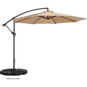 imageOffset Patio Umbrella with Sturdy Steel Ribs and Vertical TiltBeige