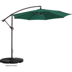 imageOffset Patio Umbrella with Sturdy Steel Ribs and Vertical TiltGreen