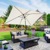 imagePure Garden 10 Rectangular Patio UmbrellaBeige