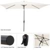 imagePure Garden 10 Rectangular Patio UmbrellaBeige