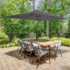 imagePure Garden 10 Rectangular Patio UmbrellaGray