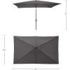 imagePure Garden 10 Rectangular Patio UmbrellaGray