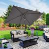 imagePure Garden 10 Rectangular Patio UmbrellaGray