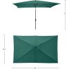 imagePure Garden 10 Rectangular Patio UmbrellaGreen