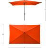imagePure Garden 10 Rectangular Patio UmbrellaOrange