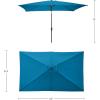imagePure Garden 10 Rectangular Patio UmbrellaTurquoise