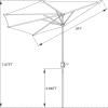 imagePure Garden 327425IKV Patio Umbrella Forest Green