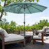 imagePure Garden Patio Umbrella with Auto TiltDusty Green