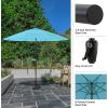 imagePure Garden Patio Umbrella with Vented Canopy  9 Ft Easy Crank Outdoor Umbrella for Shade  For Deck Balcony Porch Backyard or Pool Light Blue