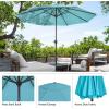 imagePure Garden Patio Umbrella with Vented Canopy  9 Ft Easy Crank Outdoor Umbrella for Shade  For Deck Balcony Porch Backyard or Pool Light Blue