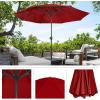 imagePure Garden Patio Umbrella with Vented Canopy  9 Ft Easy Crank Outdoor Umbrella for Shade  For Deck Balcony Porch Backyard or Pool Red