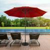 imagePure Garden Patio Umbrella with Vented Canopy  9 Ft Easy Crank Outdoor Umbrella for Shade  For Deck Balcony Porch Backyard or Pool Red