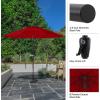 imagePure Garden Patio Umbrella with Vented Canopy  9 Ft Easy Crank Outdoor Umbrella for Shade  For Deck Balcony Porch Backyard or Pool Red