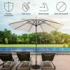 imagePure Garden Patio Umbrella with Vented Canopy  9FT Easy Crank Outdoor Umbrella for Shade  For Deck Balcony Porch Backyard or Pool Tan