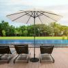 imagePure Garden Patio Umbrella with Vented Canopy  9FT Easy Crank Outdoor Umbrella for Shade  For Deck Balcony Porch Backyard or Pool Tan