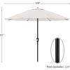 imagePure Garden Patio Umbrella with Vented Canopy  9FT Easy Crank Outdoor Umbrella for Shade  For Deck Balcony Porch Backyard or Pool Tan