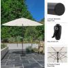 imagePure Garden Patio Umbrella with Vented Canopy  9FT Easy Crank Outdoor Umbrella for Shade  For Deck Balcony Porch Backyard or Pool Tan