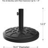 imageUmbrella Base  HeavyDuty 19lbs Weighted Outdoor Stand for Patio Table Tilt and Lightweight Freestanding Umbrellas by Pure Garden Black