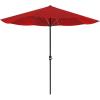 imagePure Garden Patio Umbrella with Vented Canopy  9 Ft Easy Crank Outdoor Umbrella for Shade  For Deck Balcony Porch Backyard or Pool Red