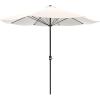 imagePure Garden Patio Umbrella with Vented Canopy  9FT Easy Crank Outdoor Umbrella for Shade  For Deck Balcony Porch Backyard or Pool Tan