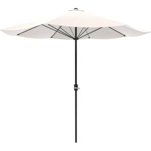 imagePure Garden Patio Umbrella with Vented Canopy  9FT Easy Crank Outdoor Umbrella for Shade  For Deck Balcony Porch Backyard or Pool Tan