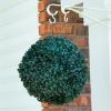 imageBoxwood Plant  11in Faux Outdoor Topiary PreLit with Solar LEDs  Artificial Boxwood Ball with Rechargeable Lights  Greenery Decor by Pure Garden2 Pack
