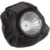 imagePure Garden 5021 Powered Rock Outdoor Weather FauxStone LED Solar Lights Set for Paths Gardens and Landscaping 4PACK Black 4 CountBlack