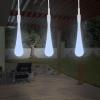 imagePure Garden 50LG1016 String Set of 2 30 Bulb Solar Power Outdoor LED Decor Tear Drop Lighting with 8 Modes and Rechargeable Battery MultiColorCool White