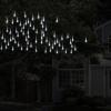 imagePure Garden 50LG1016 String Set of 2 30 Bulb Solar Power Outdoor LED Decor Tear Drop Lighting with 8 Modes and Rechargeable Battery MultiColorCool White