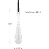 imagePure Garden 50LG1016 String Set of 2 30 Bulb Solar Power Outdoor LED Decor Tear Drop Lighting with 8 Modes and Rechargeable Battery MultiColorCool White