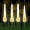 imagePure Garden 50LG1016 String Set of 2 30 Bulb Solar Power Outdoor LED Decor Tear Drop Lighting with 8 Modes and Rechargeable Battery MultiColorWarm White
