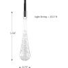 imagePure Garden 50LG1016 String Set of 2 30 Bulb Solar Power Outdoor LED Decor Tear Drop Lighting with 8 Modes and Rechargeable Battery MultiColorWarm White