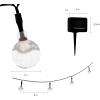 imagePure Garden 50LG1088 Outdoor Sting Solar Powered Round Globe Hanging Cool White Lights for Patio BackyardWarm White