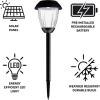 imagePure Garden 8Piece Solar Outdoor Lights Set  Rechargeable Landscaping Lighting  Provides 6 Hours of Outside Illumination Per Charge Black