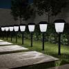 imagePure Garden 8Piece Solar Outdoor Lights Set  Rechargeable Landscaping Lighting  Provides 6 Hours of Outside Illumination Per Charge Black