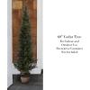 imagePure Garden Cedar Artificial Trees for OutdoorsLarge Faux Potted Evergreen Plants for Decoration at Home or Office 34quot Green 2 Pieces5ft