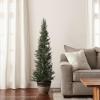 imagePure Garden Cedar Artificial Trees for OutdoorsLarge Faux Potted Evergreen Plants for Decoration at Home or Office 34quot Green 2 Pieces5ft