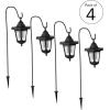 imagePure Garden Hanging Solar Coach Lights 26 Outdoor Lights with Hanging Hooks Set of 2Set of 4