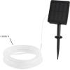 imagePure Garden Outdoor Solar Rope Light Solar Powered Cable String 100 LED Lights with 8 Modes for Patio Backyard Garden Events Cool WhiteWarm White
